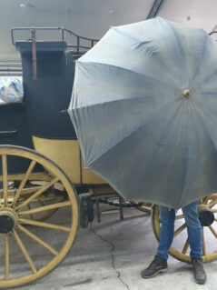 Coaching umbrella made in London