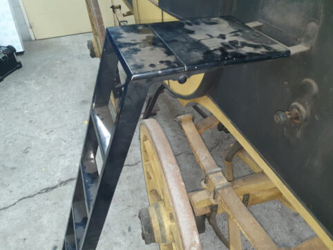 Holland & Holland London wooden folding ladder